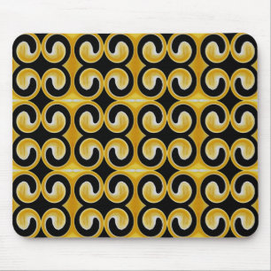 Stilvolles Royal Yellow Black Pattern Mousepad