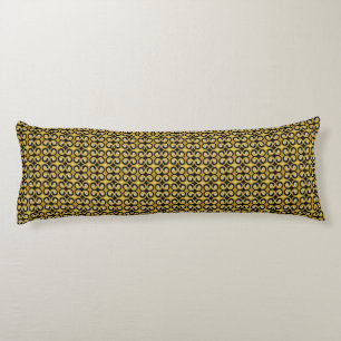 Stilvolles Royal Yellow Black Pattern Seitenschläferkissen