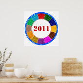 Stilvolles Rundschreiben 2011 Poster (Küche)