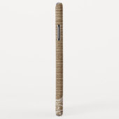 Stilvolles Rustikal-Burlap-Elfenbeinpolster-Spitze Case-Mate iPhone Hülle (Hinten/Rechts)