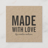 Stilvolles rustikales gemacht mit quadratische visitenkarte (Vorderseite)