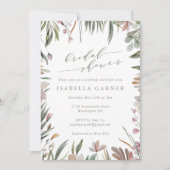 Stilvolles Rustikales Grünes Brautparty Sage Green Einladung (Vorderseite)