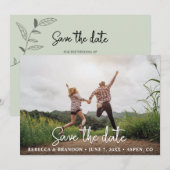 Stilvolles rustikales zweiseitiges Save the Date F (Vorne/Hinten)