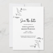 Stilvolles rustikales zweiseitiges Save the Date F (Rückseite)