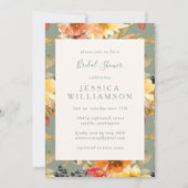Stilvolles Sage Botanical Watercolor Brautparty Einladung (Vorderseite)