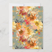 Stilvolles Sage Botanical Watercolor Brautparty Einladung (Rückseite)