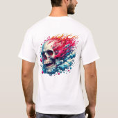Stilvolles Schädeldesign mit Zigarre T-Shirt (Rückseite)