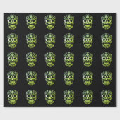 Stilvolles Schädelpapier Geschenkpapier (Flach)