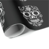 Stilvolles Schädelpapier Geschenkpapier (Rolleneckpunkt)