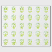Stilvolles Schädelpapier Geschenkpapier (Flach)