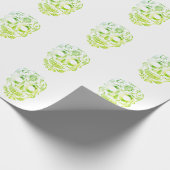 Stilvolles Schädelpapier Geschenkpapier (Ecke)