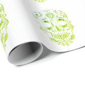 Stilvolles Schädelpapier Geschenkpapier (Rolleneckpunkt)