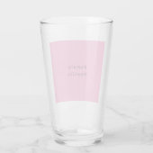 Stilvolles schlicht-pinkfarbenes feminines Retro-V Glas (Rückseite)