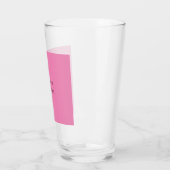 Stilvolles schlicht-pinkfarbenes feminines Retro-V Glas (Links)