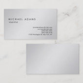 Stilvolles schlichtes graues einfaches berufliches visitenkarte (Vorne/Hinten)