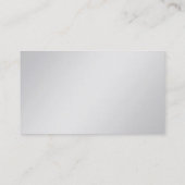 Stilvolles schlichtes graues einfaches berufliches visitenkarte (Rückseite)