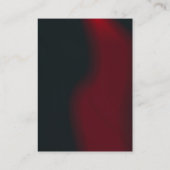 Stilvolles schlichtes, rotes Monogramm Visitenkarte (Rückseite)