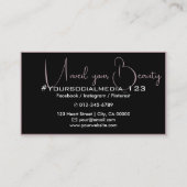 Stilvolles Schlichtes Schwarz-Grau-dünn-Grenz-Foto Visitenkarte (Rückseite)