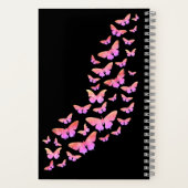 Stilvolles Schmetterlingsmuster: Name Rosa und Sch Notizblock (Rückseite)