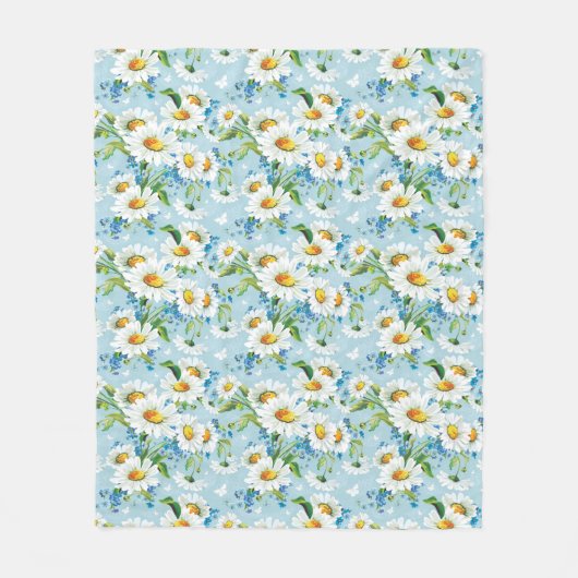 Stilvolles schönes helles Blumenmuster 2 Fleecedecke (Vorderseite)