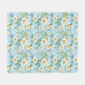 Stilvolles schönes helles Blumenmuster 2 Fleecedecke (Vorderseite (Horizontal))