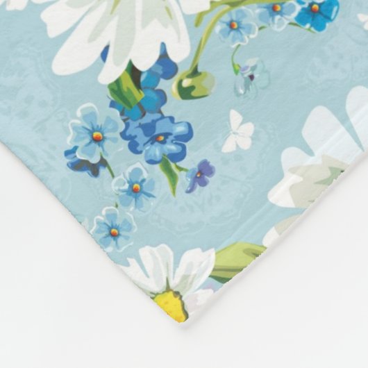 Stilvolles schönes helles Blumenmuster 2 Fleecedecke (Ecke)