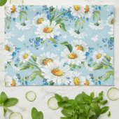 Stilvolles schönes helles Blumenmuster 2 Geschirrtuch (Gefaltet)