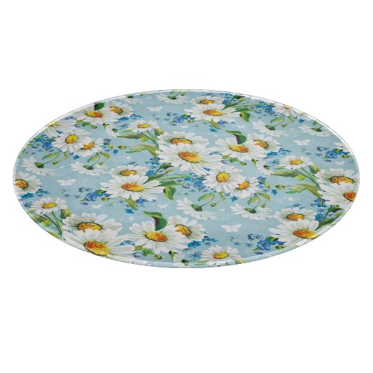 Stilvolles schönes helles Blumenmuster 2 Schneidebrett (Ecke)