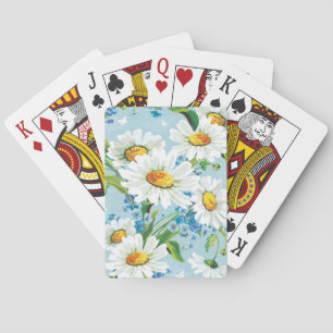 Stilvolles schönes helles Blumenmuster 2 Spielkarten