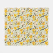 Stilvolles schönes helles Blumenmuster Fleecedecke (Vorderseite (Horizontal))