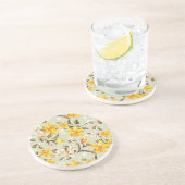 Stilvolles schönes helles Blumenmuster Getränkeuntersetzer (Seite)