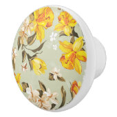 Stilvolles schönes helles Blumenmuster Keramikknauf (Rechts)