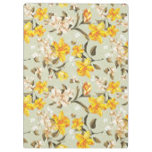 Stilvolles schönes helles Blumenmuster Klemmbrett (Rückseite)