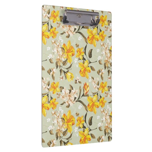 Stilvolles schönes helles Blumenmuster Klemmbrett (Rechts)