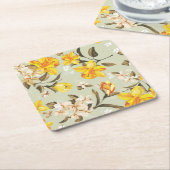Stilvolles schönes helles Blumenmuster Rechteckiger Pappuntersetzer (angewinkelt)