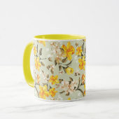 Stilvolles schönes helles Blumenmuster Tasse (Vorderseite Links)