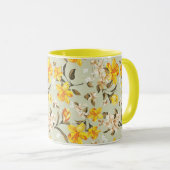Stilvolles schönes helles Blumenmuster Tasse (VorderseiteRechts)
