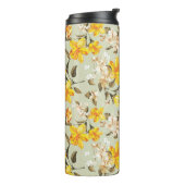 Stilvolles schönes helles Blumenmuster Thermosbecher (Nach links gedreht)