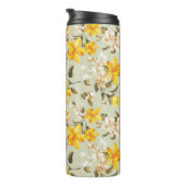 Stilvolles schönes helles Blumenmuster Thermosbecher (Nach rechts gedreht)