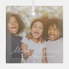 Stilvolles Schreiben Custom Foto Weihnachtsschmuck