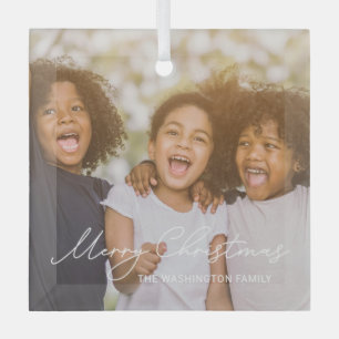 Stilvolles Schreiben Custom Foto Weihnachtsschmuck