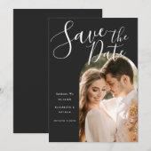 Stilvolles Schriftbogenrahmen-Foto Save The Date (Vorne/Hinten)