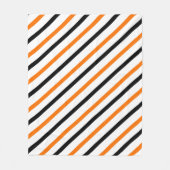 Stilvolles Schwarz-Orange-Streifen HerbstHalloween Fleecedecke (Vorderseite)