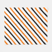 Stilvolles Schwarz-Orange-Streifen HerbstHalloween Fleecedecke (Vorderseite (Horizontal))