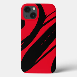 Stilvolles Schwarz-Rot-Modernes Straßenmuster Case-Mate iPhone Hülle