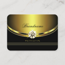 Stilvolles Schwarz und Gold mit glänzenden Diamant