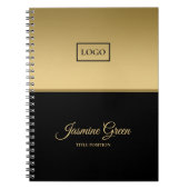 Stilvolles Schwarz und Golden Background Notizblock (Vorderseite)