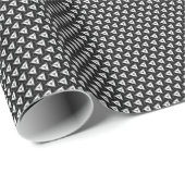 Stilvolles Schwarz + Weiß-Dreiecke-Wrapping Paper Geschenkpapier (Rolleneckpunkt)