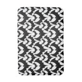 Stilvolles Schwarz-Weiß-Flechtmuster Badematte (Vorderseite Vertikal)
