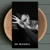 Stilvolles Schwarz-Weiß-Foto Lässig Visitenkarte